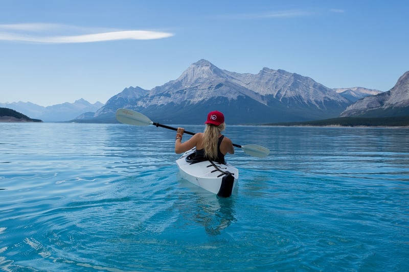 Kayaking in the ocean